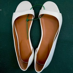 Staud flat sandel in white